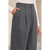 image:imageArachampCloz Womens Lightweight Wool Blend Elastic Waist Straight Leg Business Casual Pants 2026Dark Grey