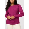 image:imageArachampCloz Womens Soft Knit Sweater Fall Dressy Casual Pullover TopsAdark Rose