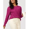 image:imageArachampCloz Womens Soft Knit Sweater Fall Dressy Casual Pullover TopsAdark Rose