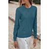 image:imageArachampCloz Womens Soft Knit Sweater Fall Dressy Casual Pullover TopsApeacock Blue