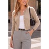 image:imageArachampCloz Womens Wool Blend Cropped Crewneck Fall Work Cardigan Sweaters  Lightweight Bolero Shrugs Button Front Long Sleeve Regular Fit Business Casual Outfits Formal PartyOatmeal