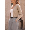 image:imageArachampCloz Womens Wool Blend Cropped Crewneck Fall Work Cardigan Sweaters  Lightweight Bolero Shrugs Button Front Long Sleeve Regular Fit Business Casual Outfits Formal PartyOatmeal