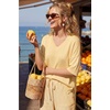 image:imageArachampCloz Womens Wool Blend Elbow Sleeve Summer Oversized Casual SweaterCream Yellow