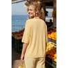 image:imageArachampCloz Womens Wool Blend Elbow Sleeve Summer Oversized Casual SweaterCream Yellow