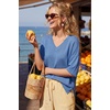 image:imageArachampCloz Womens Wool Blend Elbow Sleeve Summer Oversized Casual SweaterHaze Blue