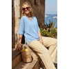 image:imageArachampCloz Womens Wool Blend Elbow Sleeve Summer Oversized Casual SweaterLight Blue