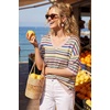 image:imageArachampCloz Womens Wool Blend Elbow Sleeve Summer Oversized Casual SweaterRainbow Striped 01