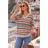 image:imageArachampCloz Womens Wool Blend Elbow Sleeve Summer Oversized Casual SweaterRainbow Striped 02