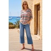 image:imageArachampCloz Womens Wool Blend Elbow Sleeve Summer Oversized Casual SweaterRainbow Striped 02