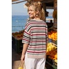 image:imageArachampCloz Womens Wool Blend Elbow Sleeve Summer Oversized Casual SweaterRainbow Striped 02