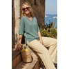 image:imageArachampCloz Womens Wool Blend Elbow Sleeve Summer Oversized Casual SweaterSage Green