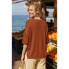 image:imageArachampCloz Womens Wool Blend Elbow Sleeve Summer Oversized Casual SweaterTerracotta