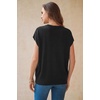 image:imageArachampCloz Womens Wool Blend Oversized Cap Sleeve Summer Casual Sweater  Short Sleeve Sweater Stretchy amp Lightweight Capsule Wardrobe Teacher Outfits Business Casual Tops Solo amp Layer OutfitsBlack