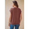 image:imageArachampCloz Womens Wool Blend Oversized Cap Sleeve Summer Casual Sweater  Short Sleeve Sweater Stretchy amp Lightweight Capsule Wardrobe Teacher Outfits Business Casual Tops Solo amp Layer OutfitsDusty Red
