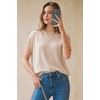 image:imageArachampCloz Womens Wool Blend Oversized Cap Sleeve Summer Casual Sweater  Short Sleeve Sweater Stretchy amp Lightweight Capsule Wardrobe Teacher Outfits Business Casual Tops Solo amp Layer OutfitsApricot