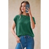 image:imageArachampCloz Womens Wool Blend Oversized Cap Sleeve Summer Casual Sweater  Short Sleeve Sweater Stretchy amp Lightweight Capsule Wardrobe Teacher Outfits Business Casual Tops Solo amp Layer OutfitsTeal