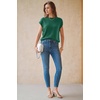 image:imageArachampCloz Womens Wool Blend Oversized Cap Sleeve Summer Casual Sweater  Short Sleeve Sweater Stretchy amp Lightweight Capsule Wardrobe Teacher Outfits Business Casual Tops Solo amp Layer OutfitsTeal