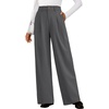 image:imageArachampCloz Womens Lightweight Wool Blend Elastic Waist Straight Leg Business Casual Pants 2026Dark Grey