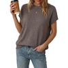 image:imageArachampCloz Womens Wool Blend Oversized Cap Sleeve Summer Casual Sweater  Short Sleeve Sweater Stretchy amp Lightweight Capsule Wardrobe Teacher Outfits Business Casual Tops Solo amp Layer OutfitsCoffee