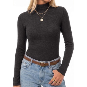 image:imageArachampCloz Womens 100 Merino Wool Slim Fit Mock Neck Sweaters Basic Fall  Luxury FabricampMachine Washable LightweightampEasy Care Natural Warmth Work Essential Business Casual Fall Winter 2026Dark Gray