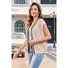 image:imageArachampCloz Summer Sweater Vest Women Spring Cap Sleeve V Neck Striped Button Casual Cardigan Sweater Knit Tank Tops 2025Apricotblack