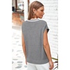 image:imageArachampCloz Summer Sweater Vest Women Spring Cap Sleeve V Neck Striped Button Casual Cardigan Sweater Knit Tank Tops 2025Greywhite