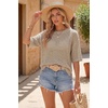 image:imageArachampCloz Womens Linen Blend Oversized Hollow Out Summer Vacation Tops  Lightweight amp Breathable Short Sleeves Crochet Knit Boho Tops Solid amp Striped Loose Fit Beach Cover Ups Cruise OutfitsApricot