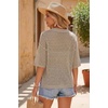 image:imageArachampCloz Womens Linen Blend Oversized Hollow Out Summer Vacation Tops  Lightweight amp Breathable Short Sleeves Crochet Knit Boho Tops Solid amp Striped Loose Fit Beach Cover Ups Cruise OutfitsApricot