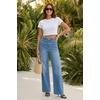 image:imageArachampCloz Womens Lyocell Blend Adjustable Waist Fall Wide Leg Jeans  Lyocell Blend Stretchy Denim Adjustable Button Waist High Waist Baggy Straight Wide Leg Jeans Trendy Casual Workwear 2026Light Blue
