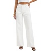 image:imageArachampCloz Womens Lyocell Blend Adjustable Waist Fall Wide Leg Jeans  Lyocell Blend Stretchy Denim Adjustable Button Waist High Waist Baggy Straight Wide Leg Jeans Trendy Casual Workwear 2026White