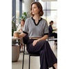 image:imageArachampCloz Womens Polo Striped Long Sleeve Casual Sweaters Breathable Tops  100 Cotton Lightweight Knit V Neck Pullover Relaxed Fit WorkampBusiness Casual Outfits Fashion Clothing Summer Fall 2026Black 02