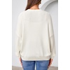 image:imageArachampCloz Womens Wool Blend Gold Button Fall Fashion Casual Cardigan  Lightweight Breathable SweaterWool BlendCrew NeckLong SleeveBusiness CasualFall Outfits for WomenFigurefriendlyOffwhite