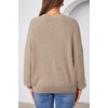 image:imageArachampCloz Womens Wool Blend Gold Button Fall Fashion Casual Cardigan  Lightweight Breathable SweaterWool BlendCrew NeckLong SleeveBusiness CasualFall Outfits for WomenFigurefriendlyDark Apricot