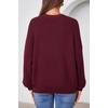 image:imageArachampCloz Womens Wool Blend Gold Button Fall Fashion Casual Cardigan  Lightweight Breathable SweaterWool BlendCrew NeckLong SleeveBusiness CasualFall Outfits for WomenFigurefriendlyWine