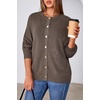 image:imageArachampCloz Womens Wool Blend Gold Button Fall Fashion Casual Cardigan  Lightweight Breathable SweaterWool BlendCrew NeckLong SleeveBusiness CasualFall Outfits for WomenFigurefriendlyCoffee