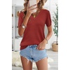 image:imageArachampCloz Womens Wool Blend Short Sleeve Summer Business Casual Sweater  LightweightampSoft Fabric Breathable Top VNeck Regular Fit Office Wear Teacher Outfits Fall Capsule Wardrobe 2026Brick Red
