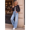 image:imageArachampCloz Womens Wool Blend Cropped Crewneck Fall Work Cardigan SweatersBlack