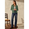 image:imageArachampCloz Womens Wool Blend Cropped Sweater Cardigan JacketArmy Green