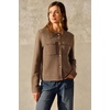 image:imageArachampCloz Womens Wool Blend Cropped Sweater Cardigan JacketBrown