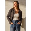image:imageArachampCloz Womens Wool Blend Cropped Sweater Cardigan JacketCoffee