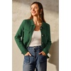 image:imageArachampCloz Womens Wool Blend Cropped Sweater Cardigan JacketGreen