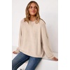 image:imageArachampCloz Womens Wool Blend Oversized Sweaters Fall Fashion Outfits 2026Apricot