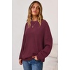 image:imageArachampCloz Womens Wool Blend Oversized Sweaters Fall Fashion Outfits 2026Burgundy