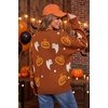 image:imageArachampCloz Womens Wool Blend Oversized Sweaters Fall Fashion Outfits 2026Pumpkin Ghost Terracotta