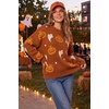 image:imageArachampCloz Womens Wool Blend Oversized Sweaters Fall Fashion Outfits 2026Pumpkin Ghost Terracotta
