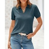 image:imageArachampCloz Womens Wool Blend Polo Business Casual Sweater Teacher OutfitsBluish Green