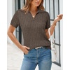 image:imageArachampCloz Womens Wool Blend Polo Business Casual Sweater Teacher OutfitsCable Knitcoffee