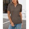 image:imageArachampCloz Womens Wool Blend Polo Business Casual Sweater Teacher OutfitsCable Knitcoffee