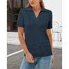 image:imageArachampCloz Womens Wool Blend Polo Business Casual Sweater Teacher OutfitsCable Knitdark Blue