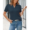 image:imageArachampCloz Womens Wool Blend Polo Business Casual Sweater Teacher OutfitsCable Knitdark Blue